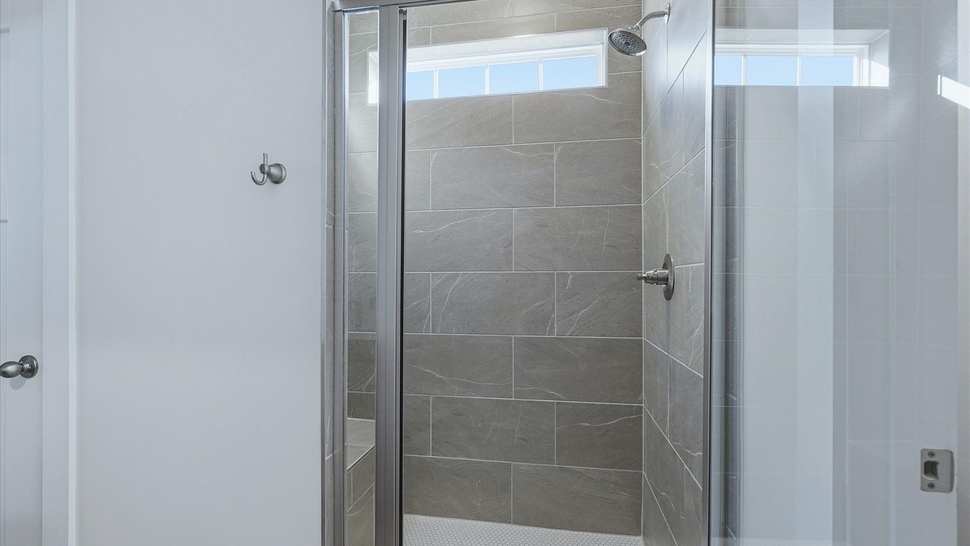 Superior en-suite primary bathroom with stylish walk-in shower—crafted with high standards in mind near Downtown Simpsonville