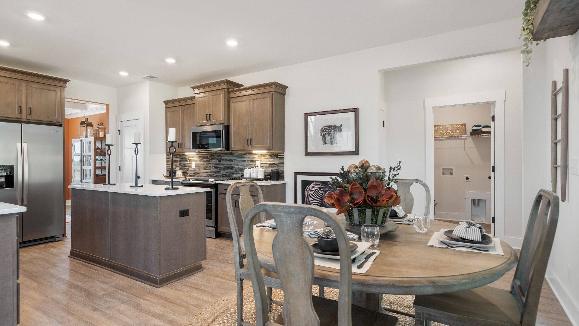 Elevated kitchen space blending comfort, function, and timeless appeal at the Pinebrook community