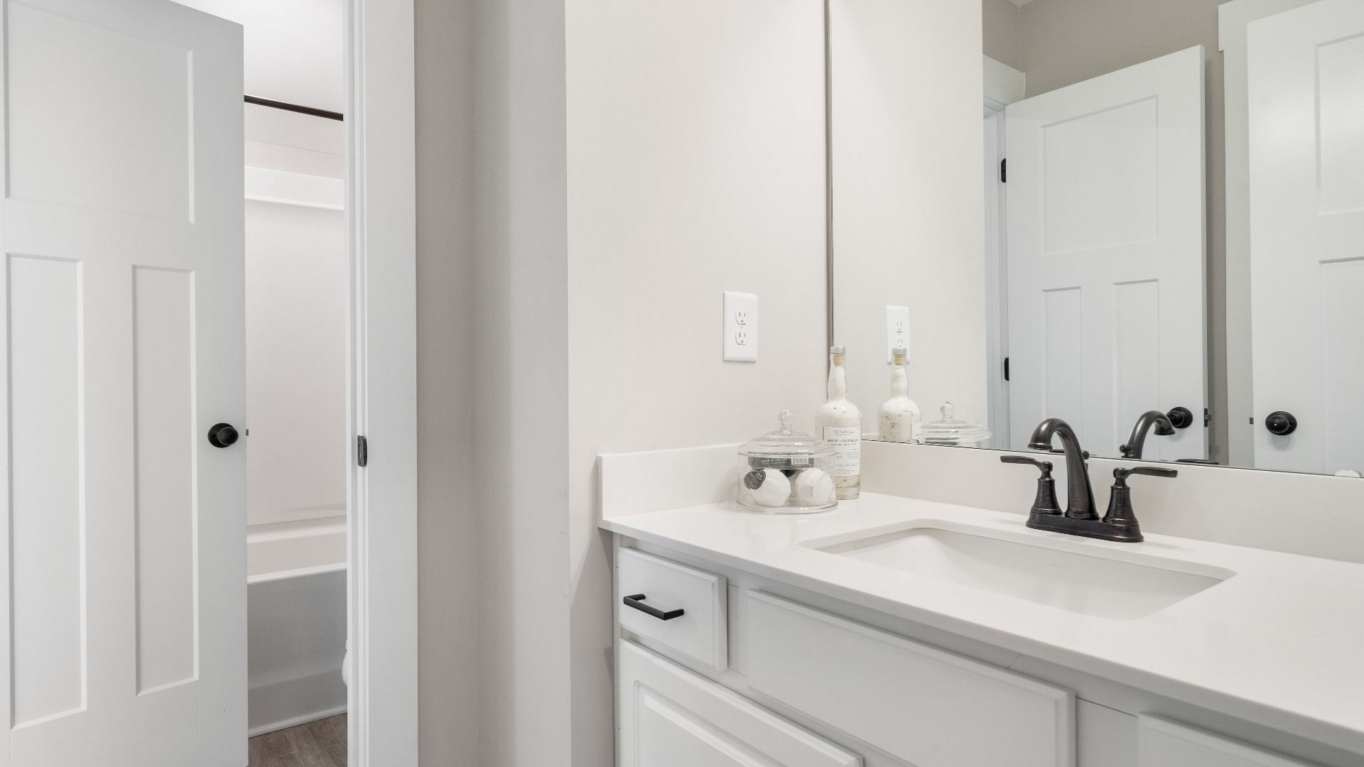 Superior craftsmanship showcased in this beautifully finished bath at the highly sought after Pinebrook community