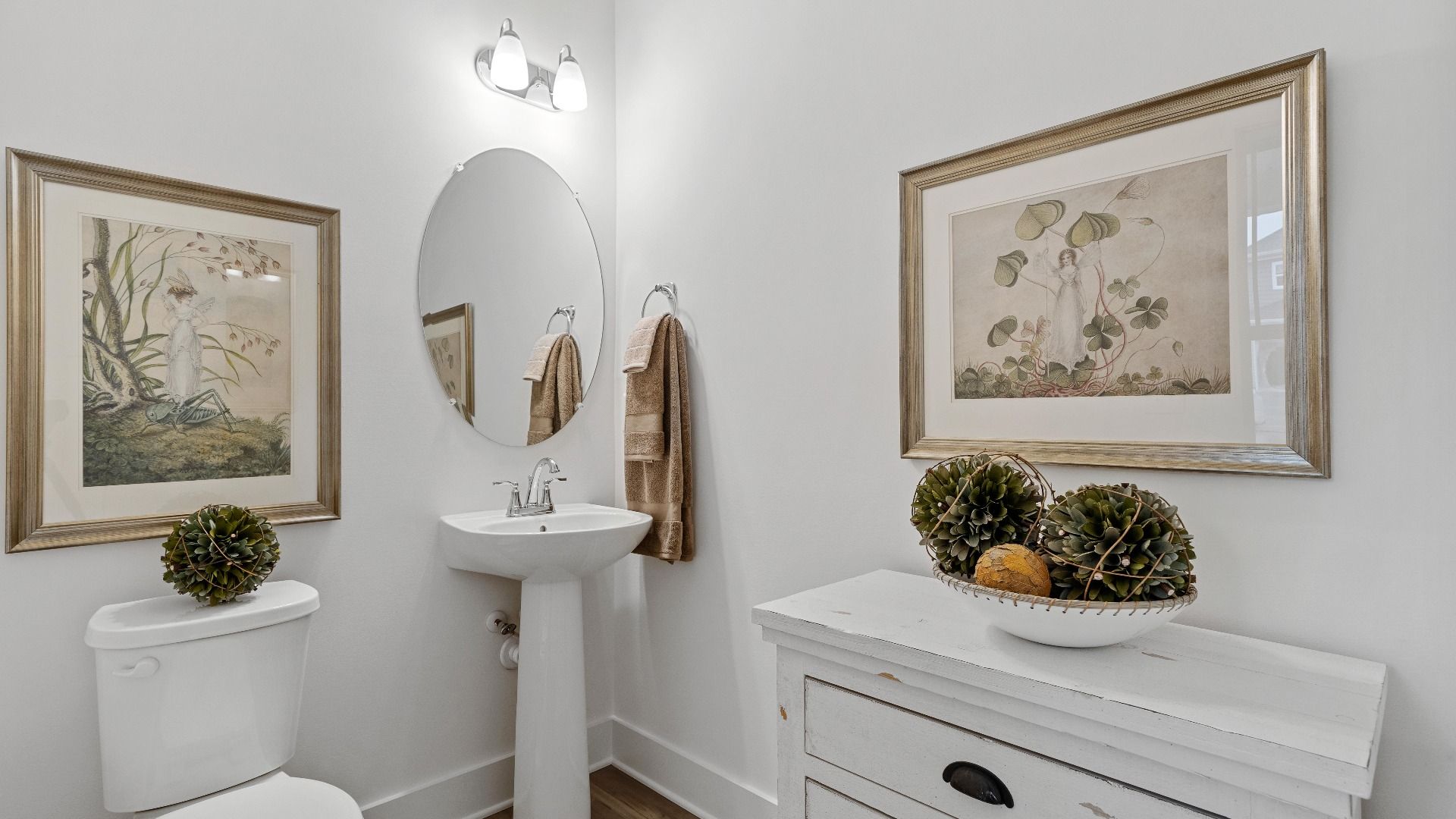 Powder Room of The Oakleigh Design by DRB Homes