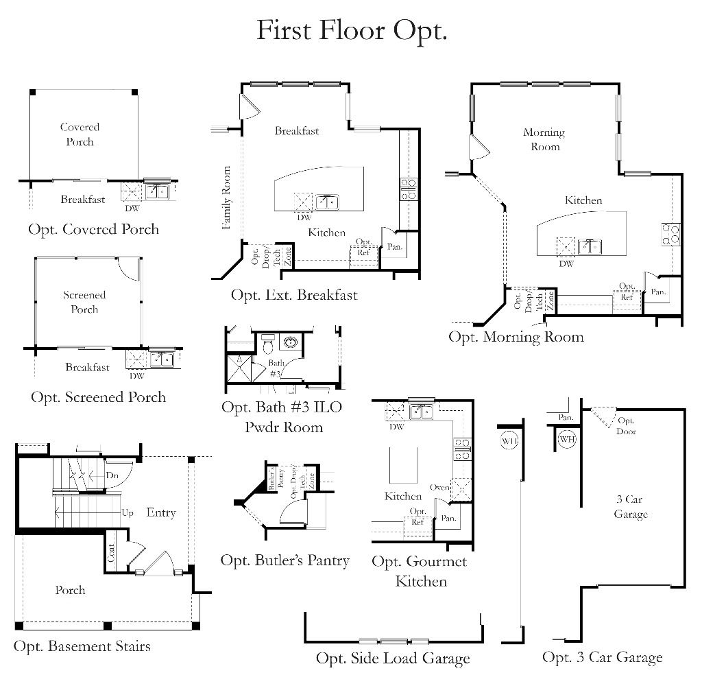 2 story single family home, all white, 2 car garage