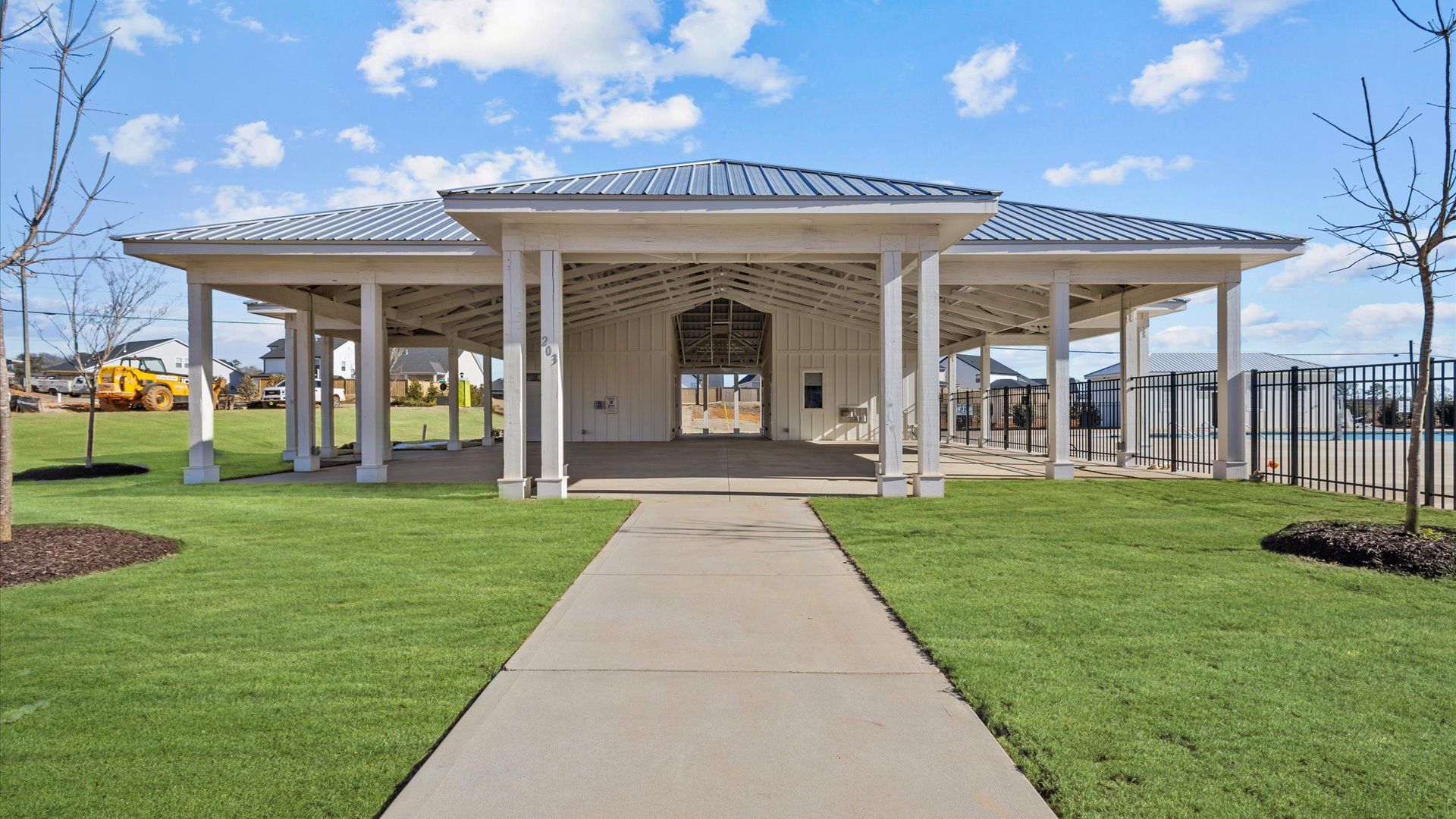 Covered cabana at the Village at Midway amenity center in Anderson, SC minutes from Anderson university and highway 81