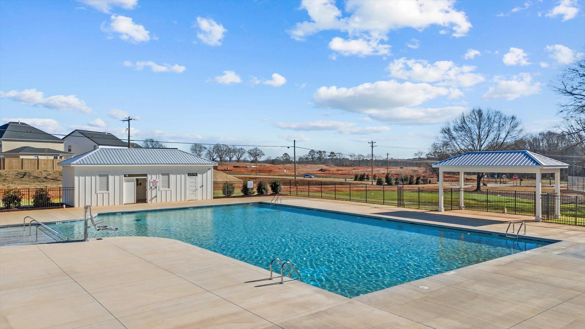 Amenity center at Village at Midway with pool and cabana areas in Anderson, SC minutes from Hwy 81, and Anderson University