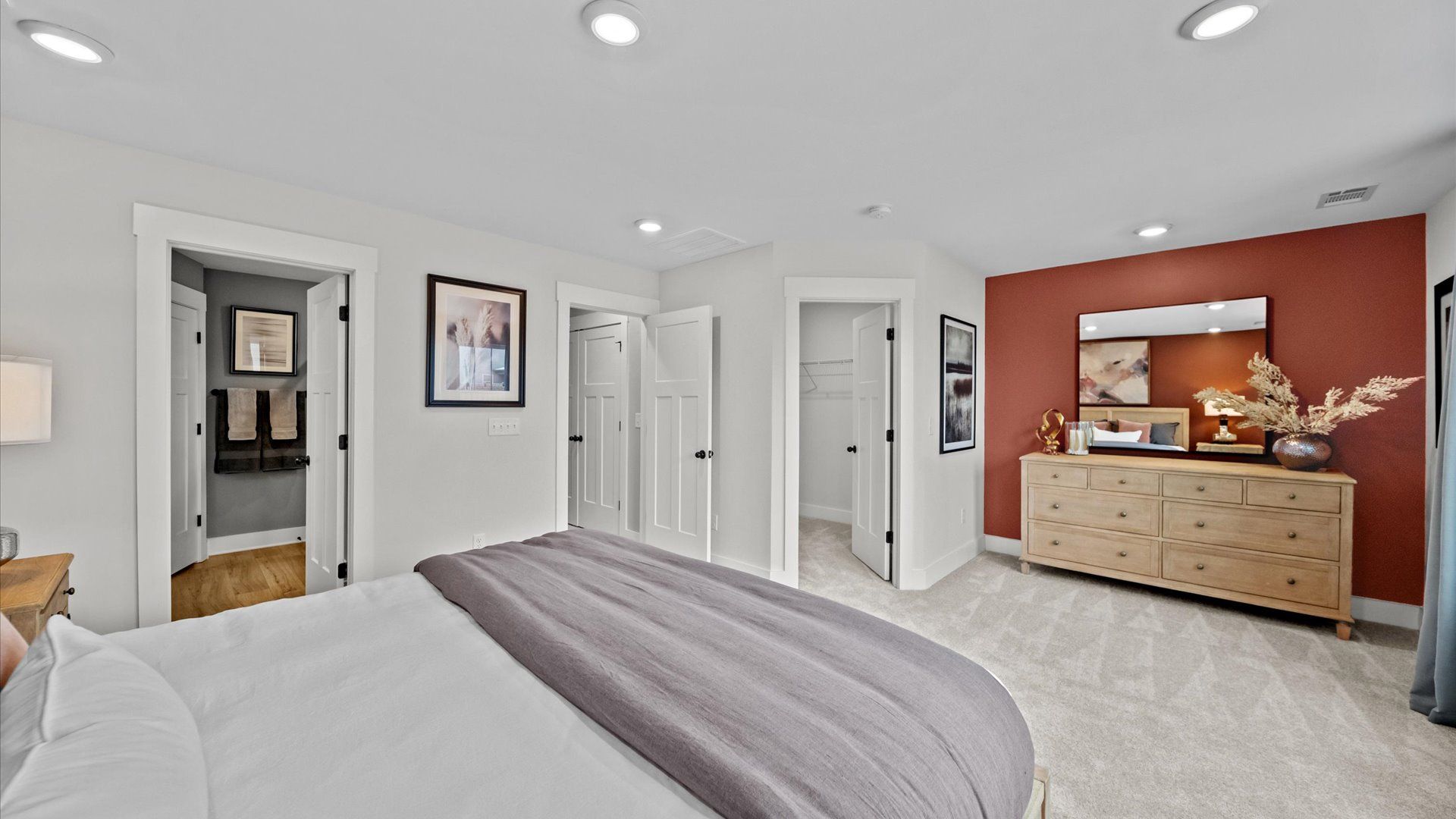 Spacious and serene primary suite with thoughtful design in this desirable DRB Homes community