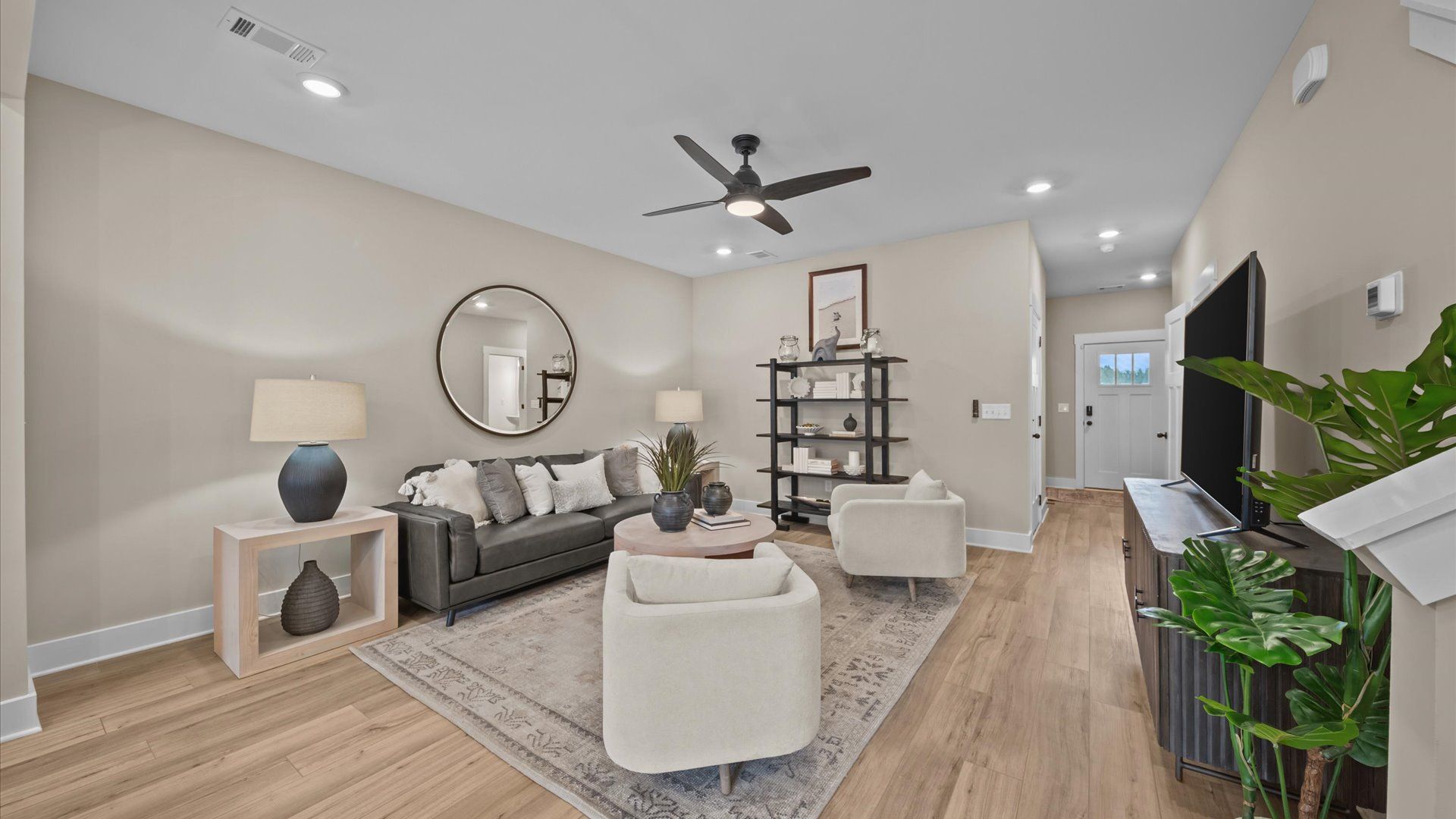 Exclusive living space with tasteful touches, natural light, and a vibrant open-concept feel