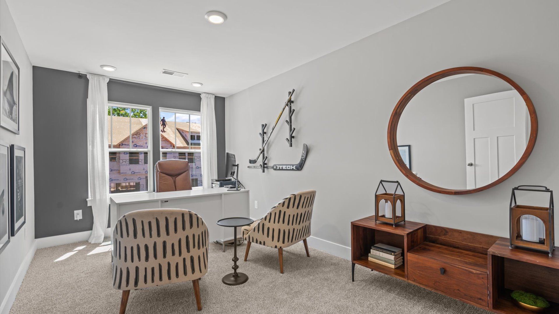 Secondary bedroom with large windows at Hickory Heights by DRB Homes near Downtown Greenville, SC