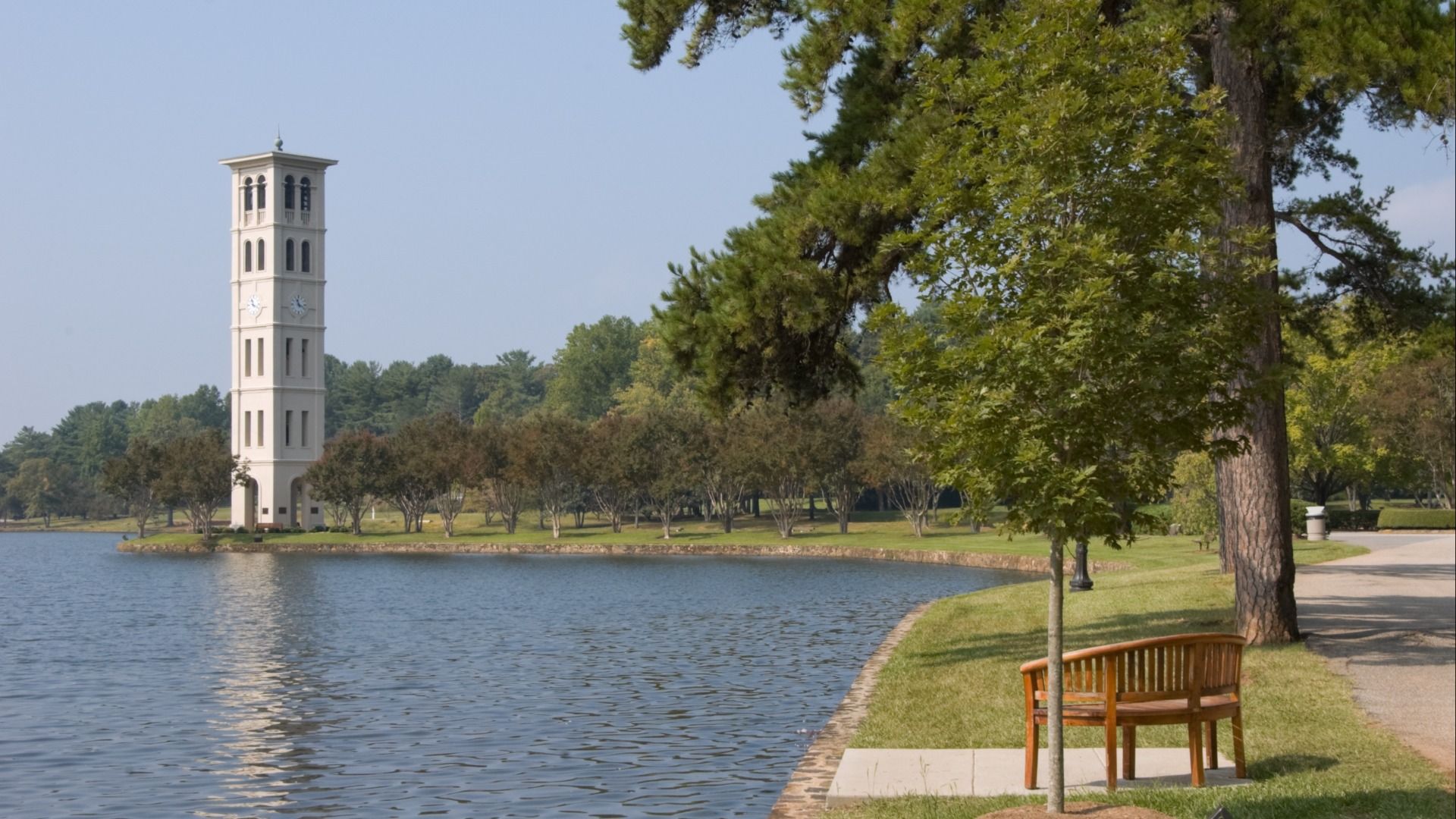 Furman University bell tower minutes from DRB Homes' Hickory Heights