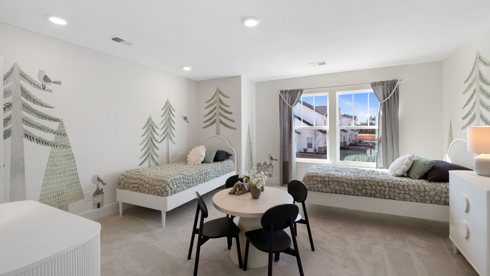 Cozy secondary bedroom with plush carpet at Barton Hollow by DRB Homes in Fountain Inn, SC