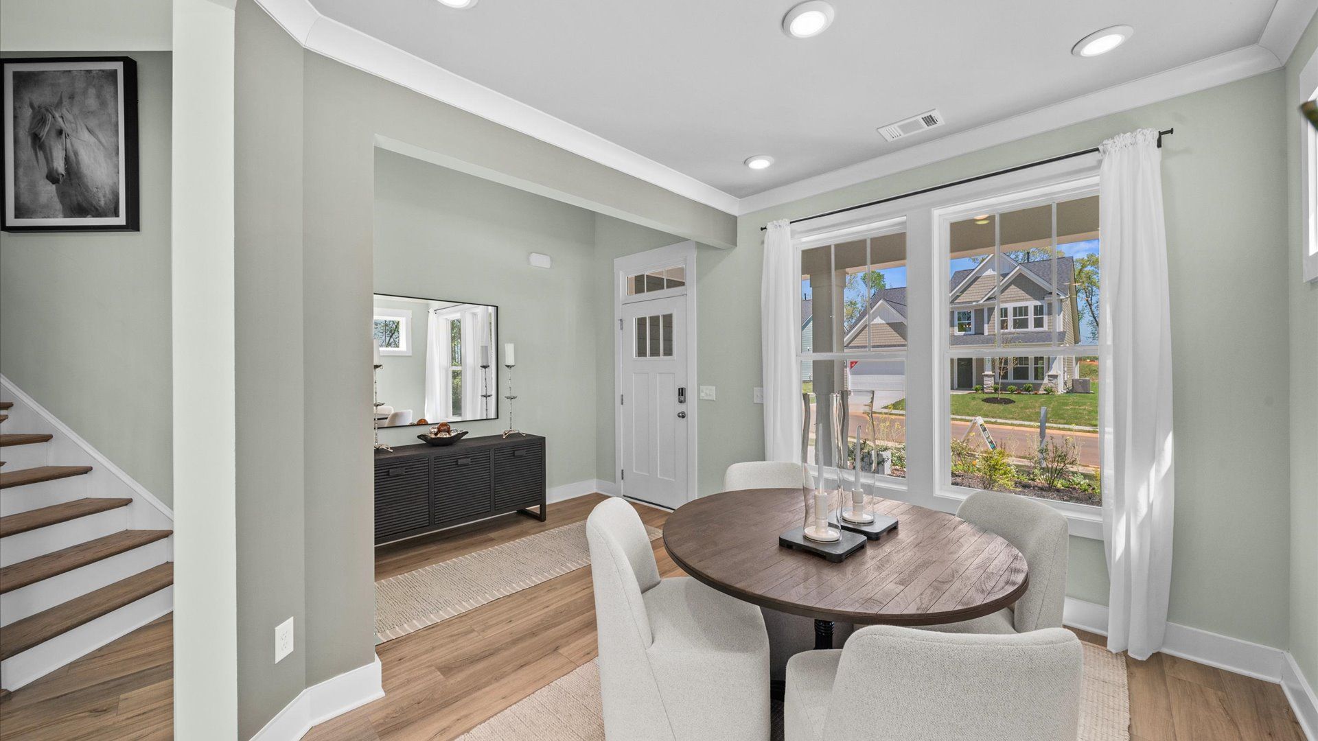 Elegant dining room with tasteful finishes