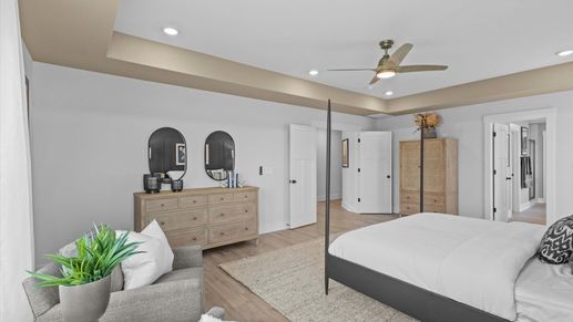 Superior layout with private, modern primary suite in this leading DRB Homes design