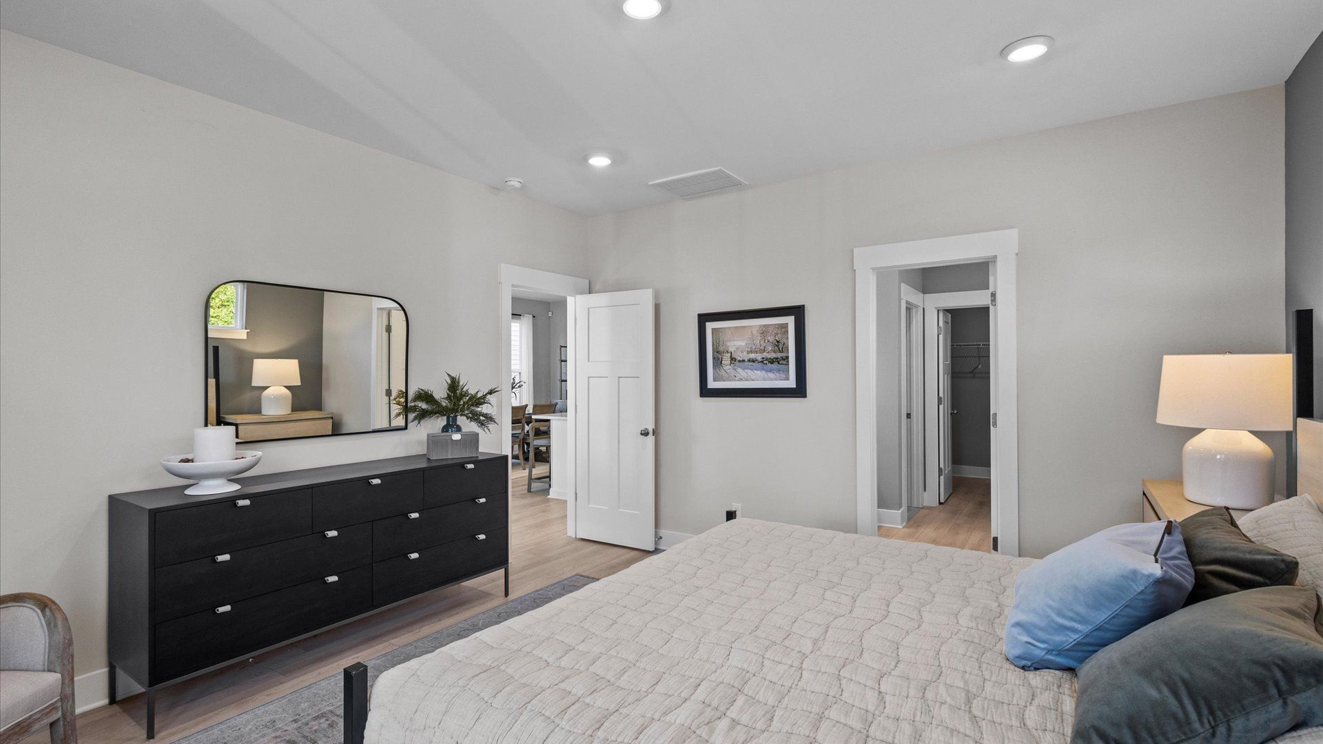 Mint home plan spacious primary suite and en suite bathroom