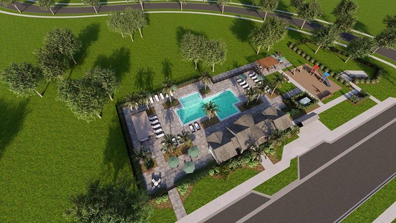 The Preserve at Laurelton - Aerial View of Amenity Center