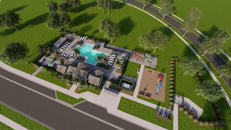 The Preserve at Laurelton - Aerial View of Amenity Center