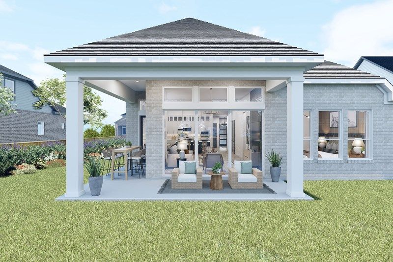 The Carrollton - Optional Extended Covered Porch
