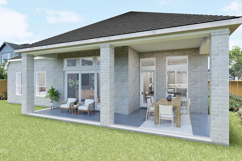 The Braswell - Optextendedcoveredporchwithslidingglassdoor
