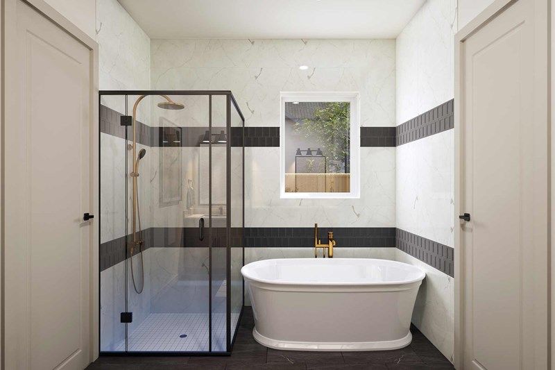 The Violet - Optional Freestanding Tub with Shower