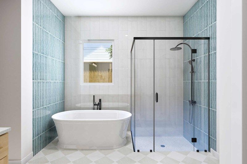 The Blackberry - Optional Freestanding Tub with Shower