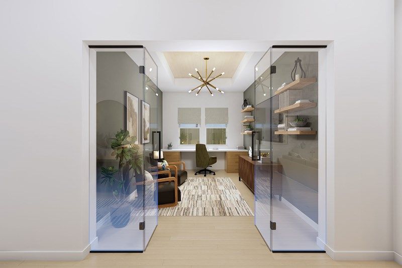 The Allison - Optional Enclosed Glass Study