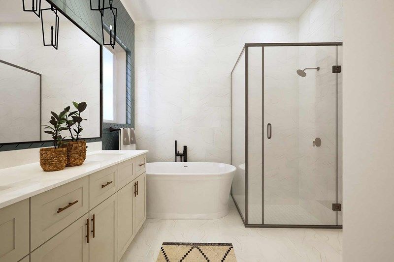 The Zinnia - Optional Freestanding Tub with Shower