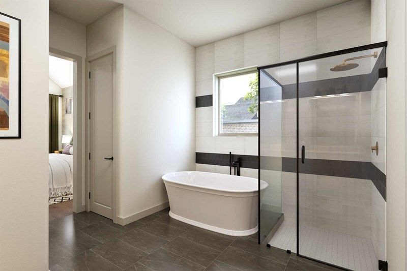 The Peony - Optional Freestanding Tub with Shower