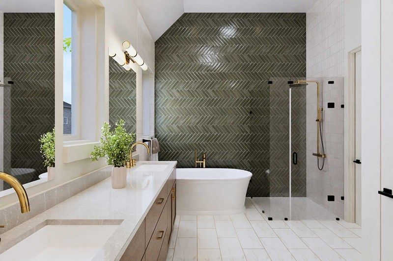 The Alberta - Optional Freestanding Tub with Shower