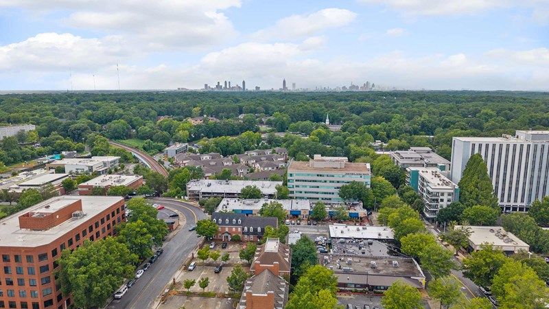 Downtown Decatur - Atlanta Skyline View