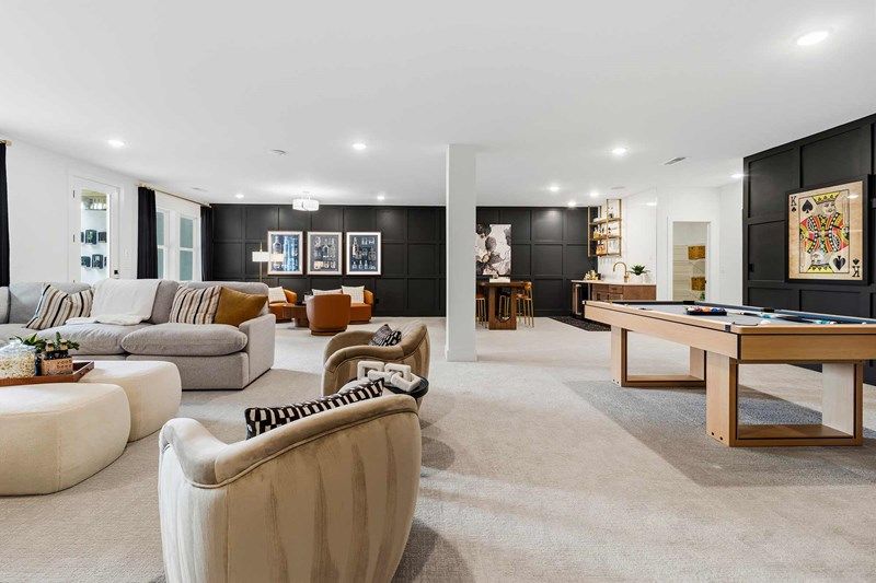 The Taft - Basement Living Space and Game Room