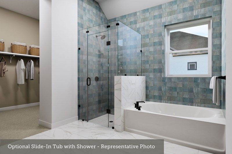 the Lantana - Optional Slide in tub with Shower