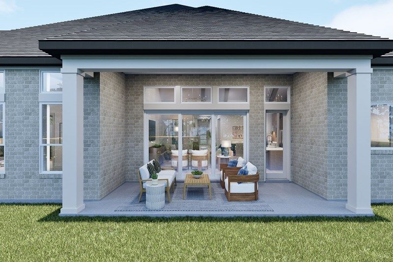 The Jacksboro - Optional Enclosed Covered Porch with Sliding Glass Door