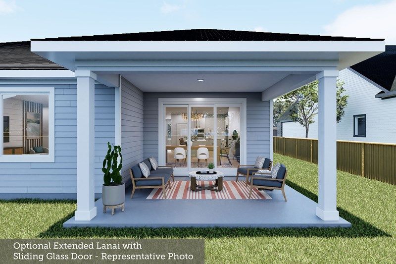 The Castanie - Optional Sliding Glass Door with Extended Lanai