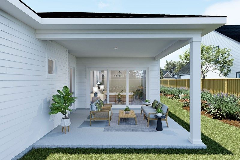 The Cadence - Optional Extended Porch with Sliding Glass Door