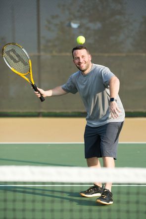 Playing Tennis at Jordan Ranch