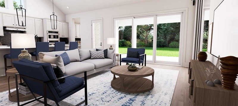 The Clover - Family Room w/ Sliding Glass Door