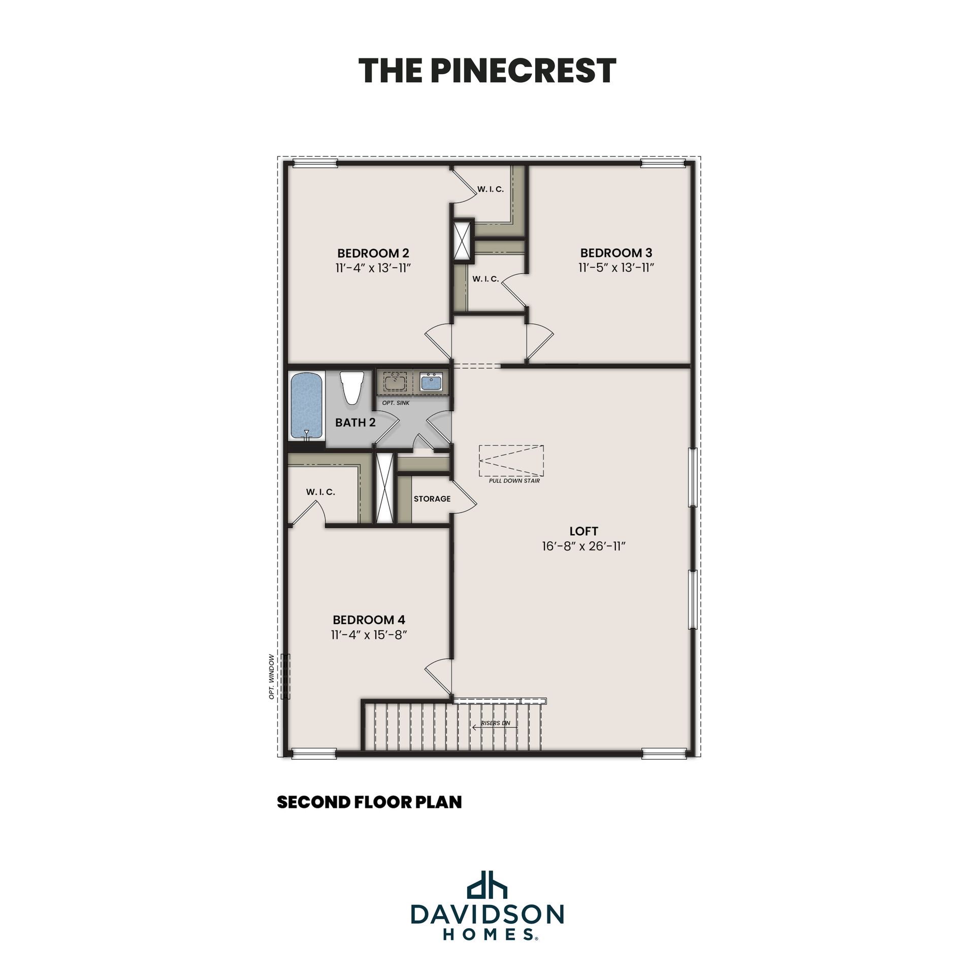 The Pinecrest Second Floor Plan