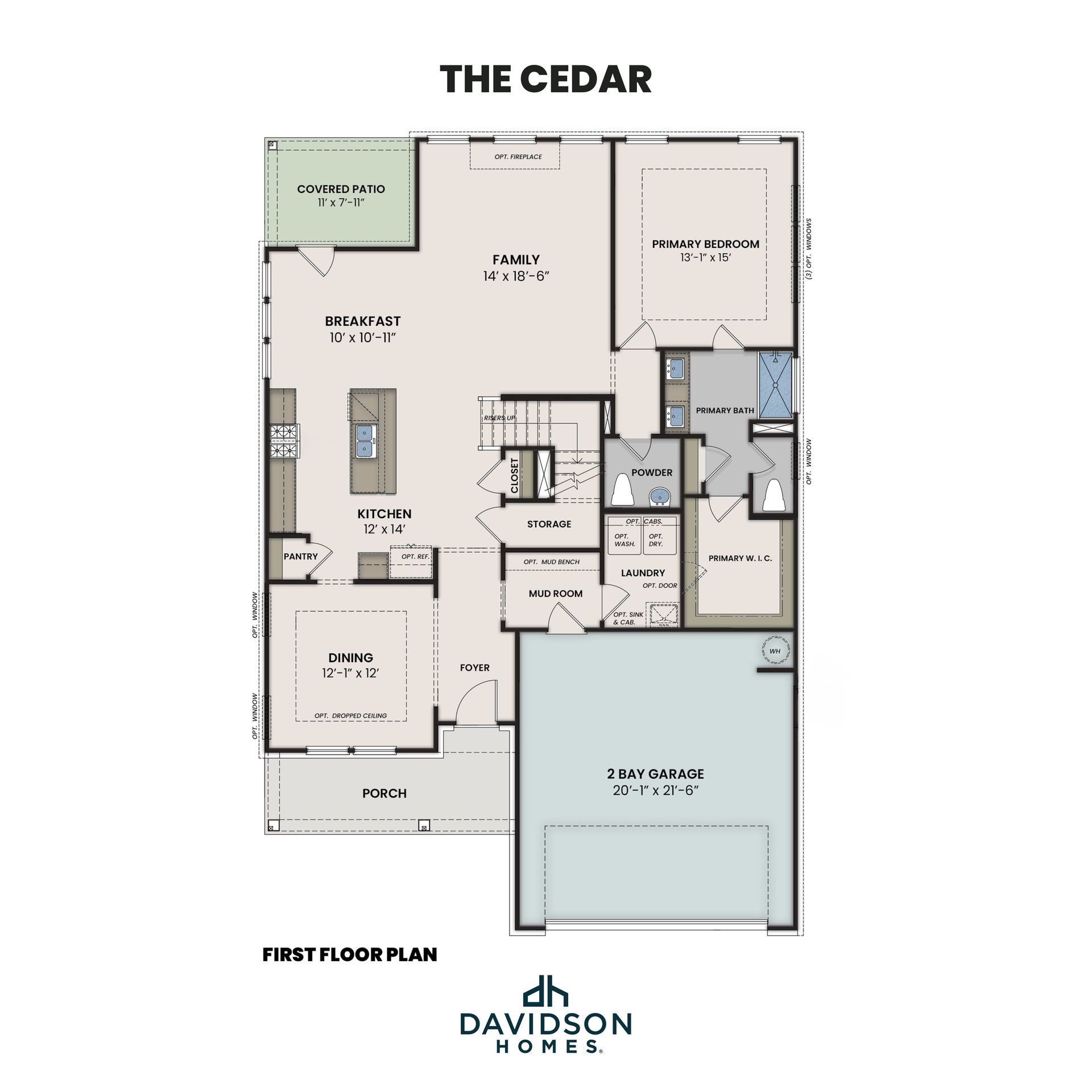 The Cedar First Floor Plan