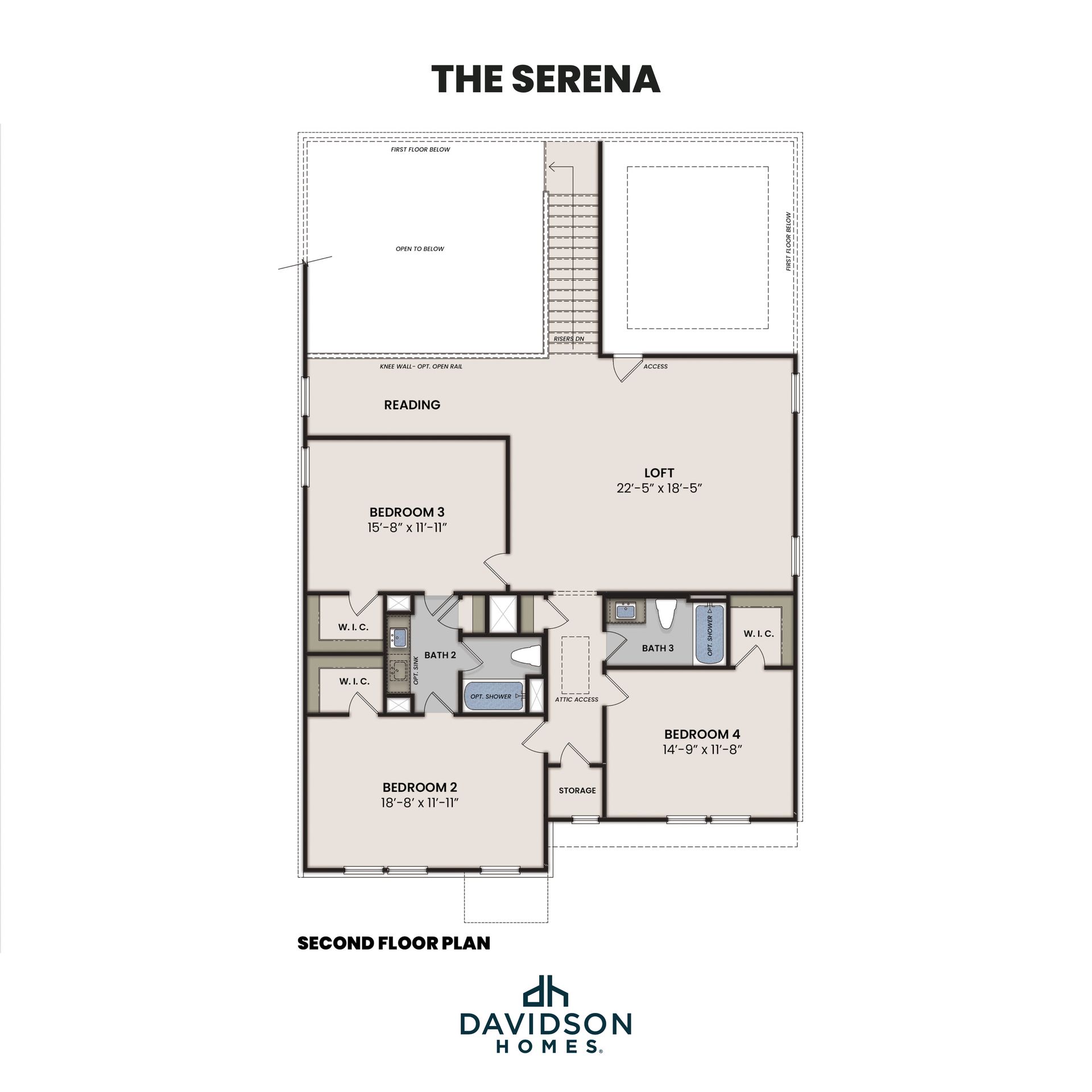 The Serena Second Floor Plan