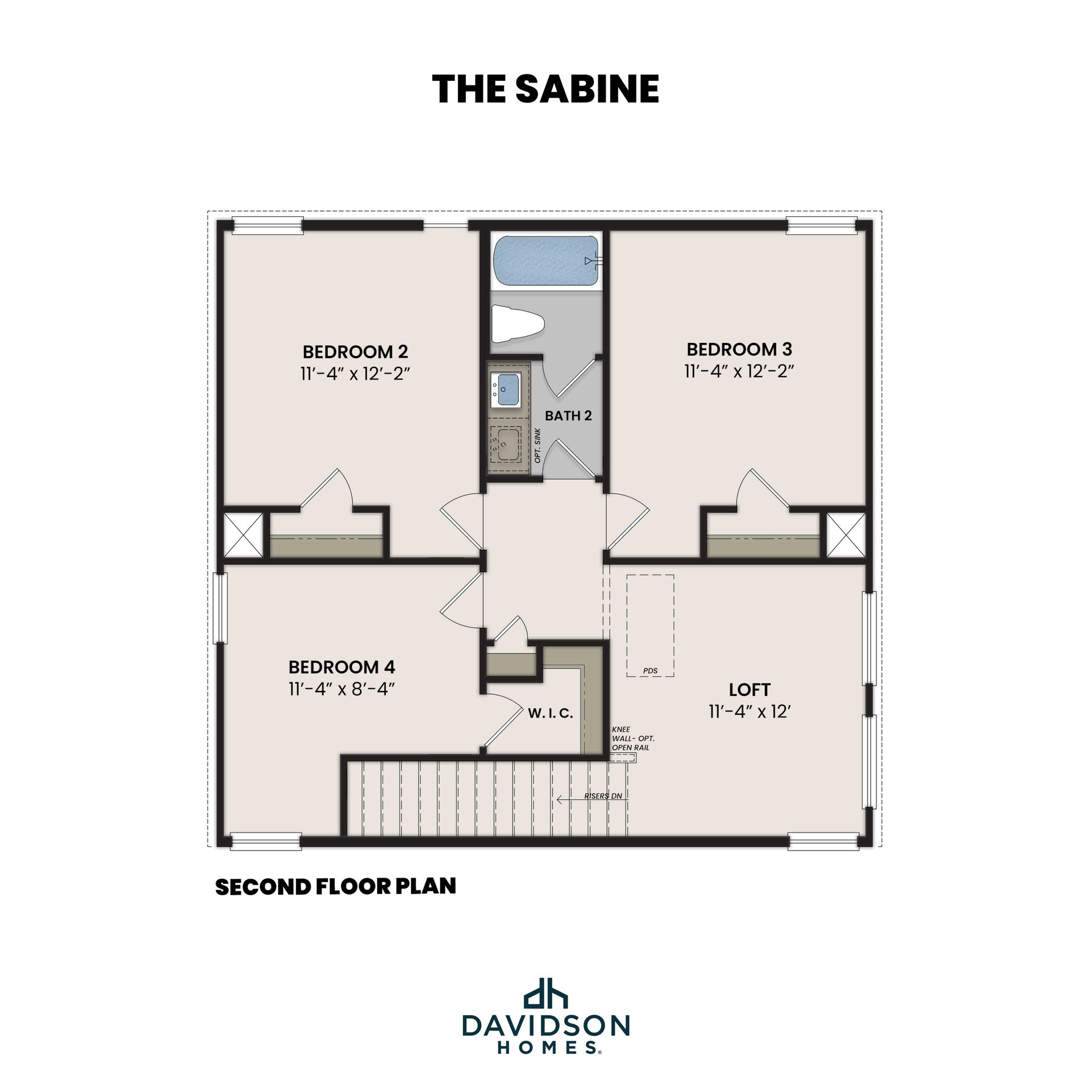 The Sabine Second Floor Plan