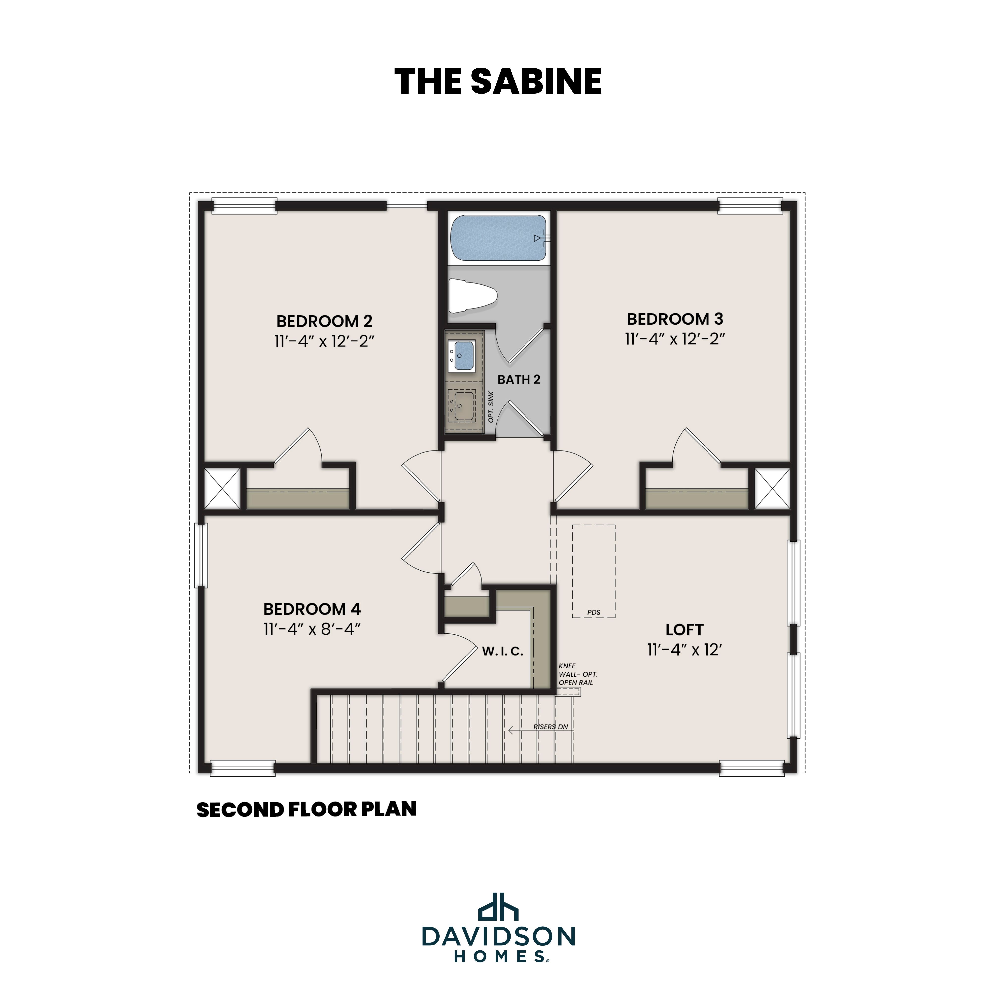 The Sabine Second Floor Plan
