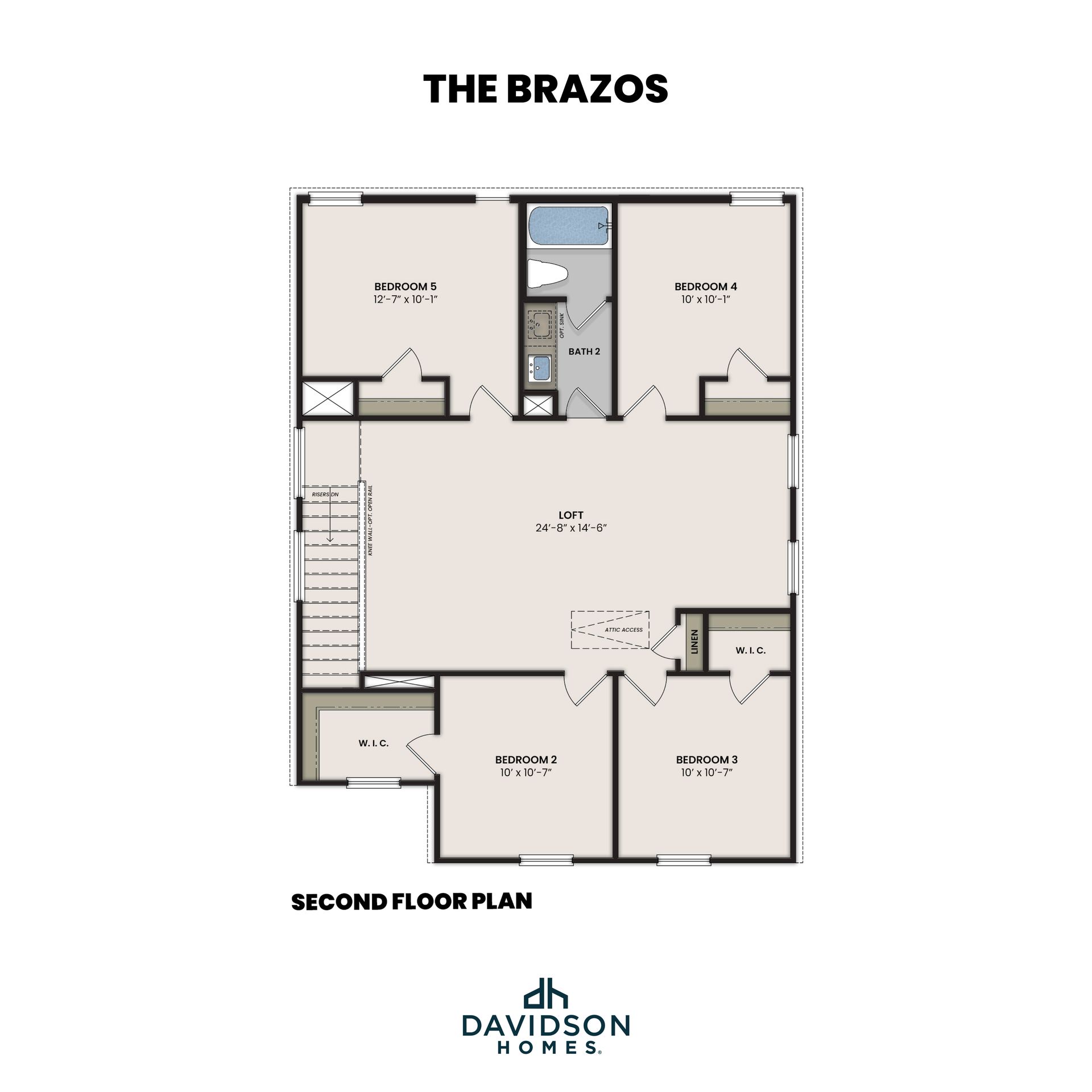 The Brazos Second Floor Plan