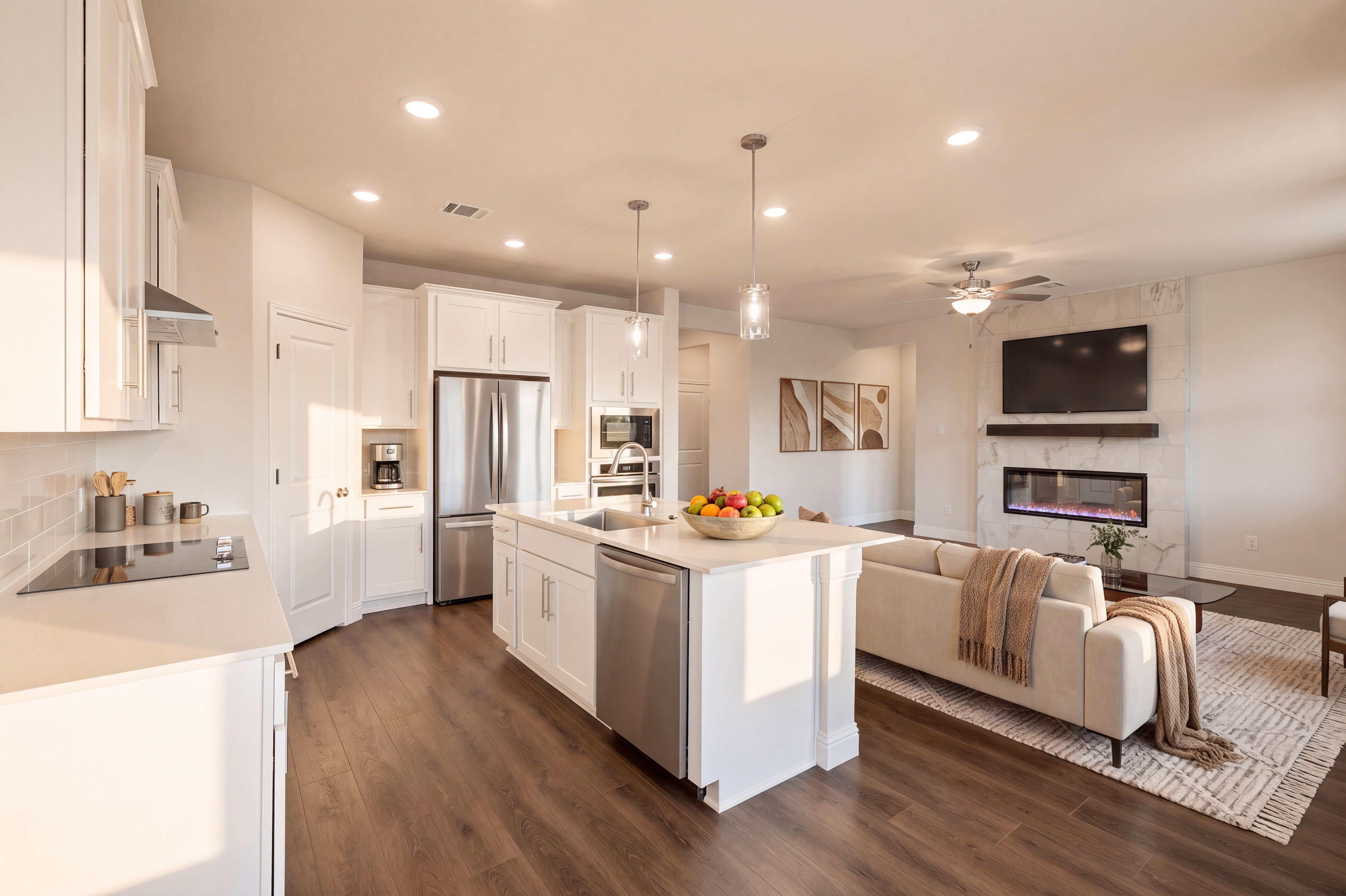 Redbud Floor Plan Open-Concept Living Area