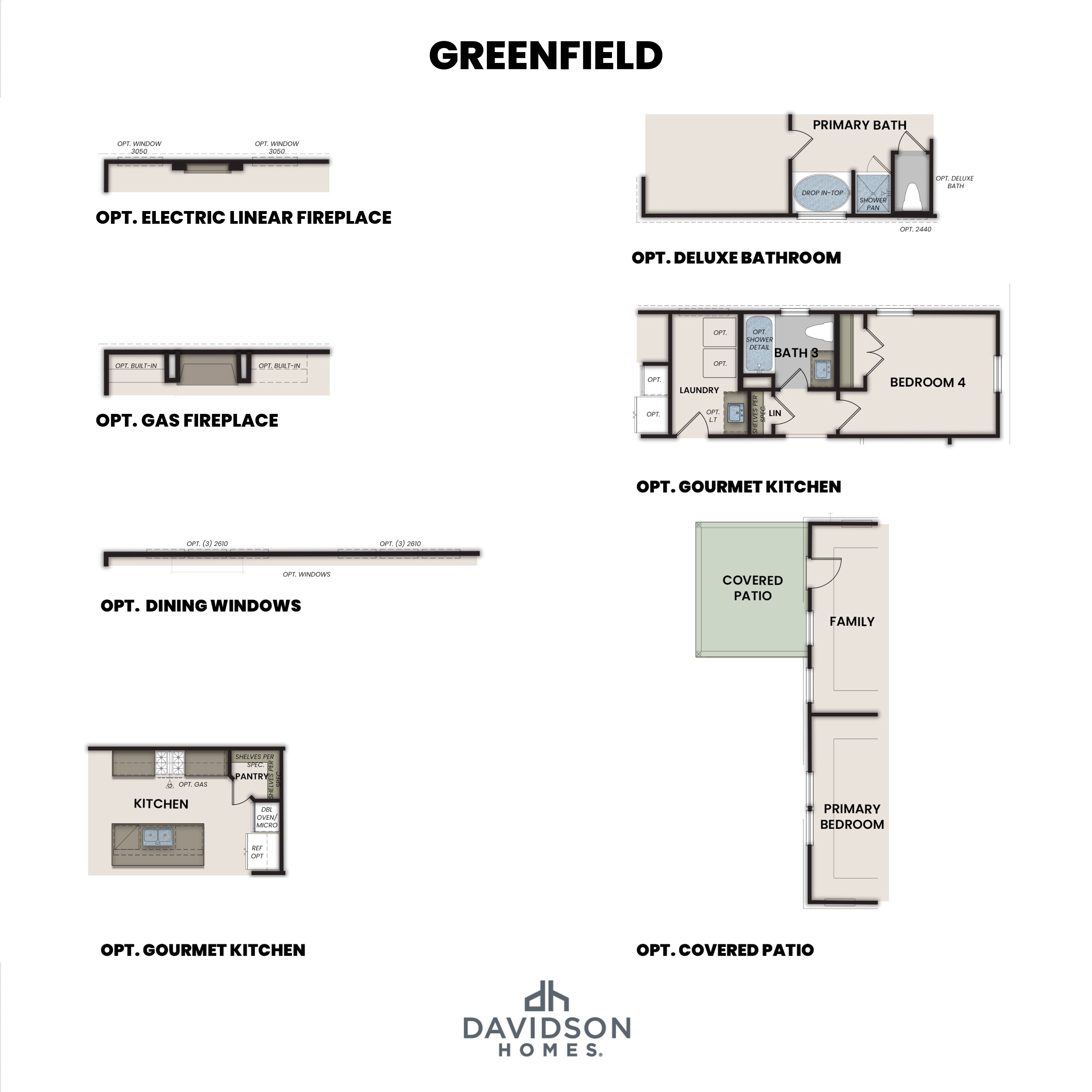 Greenfield Floor Plan Options