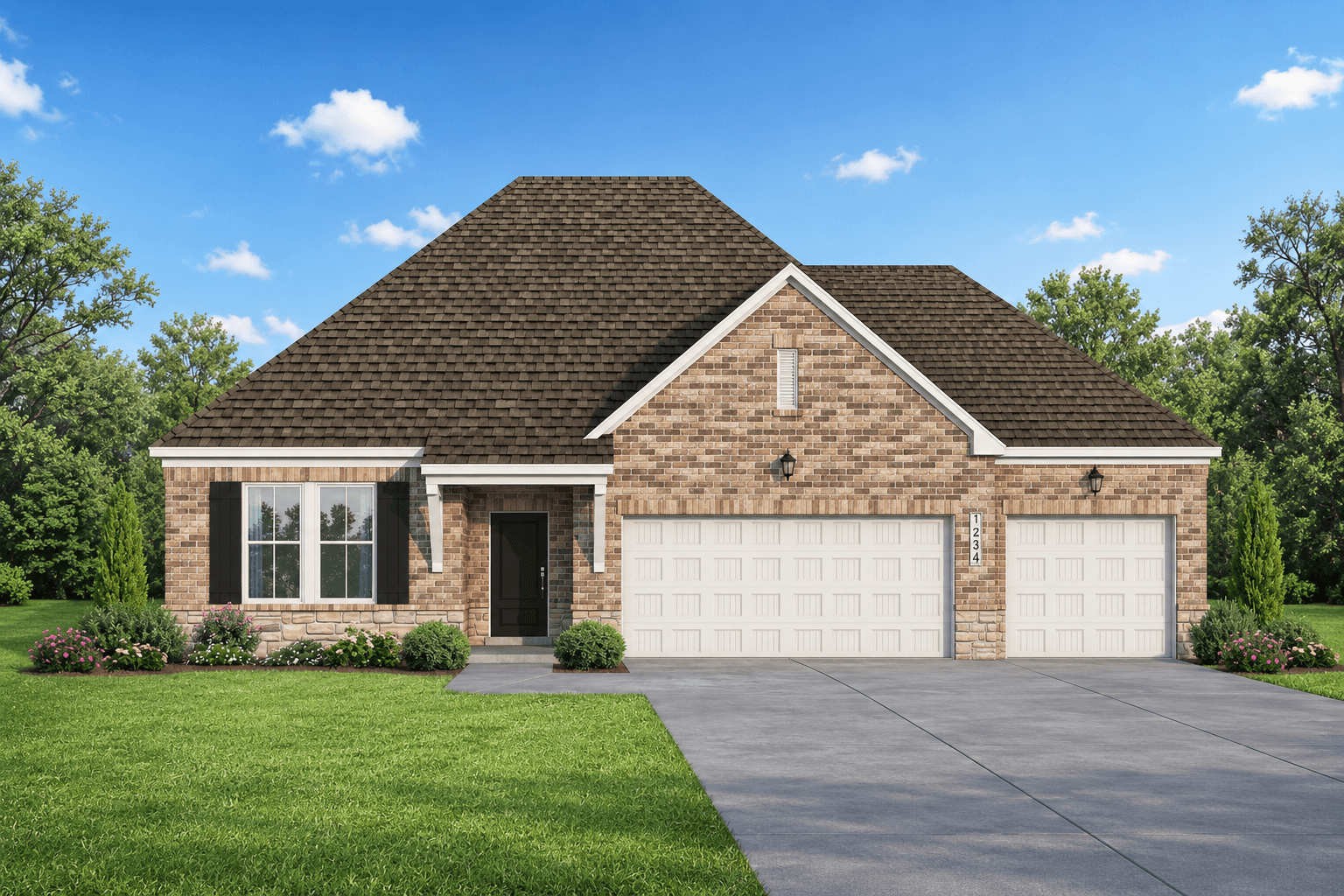 The Laurel M w/ 3-Car Garage Option