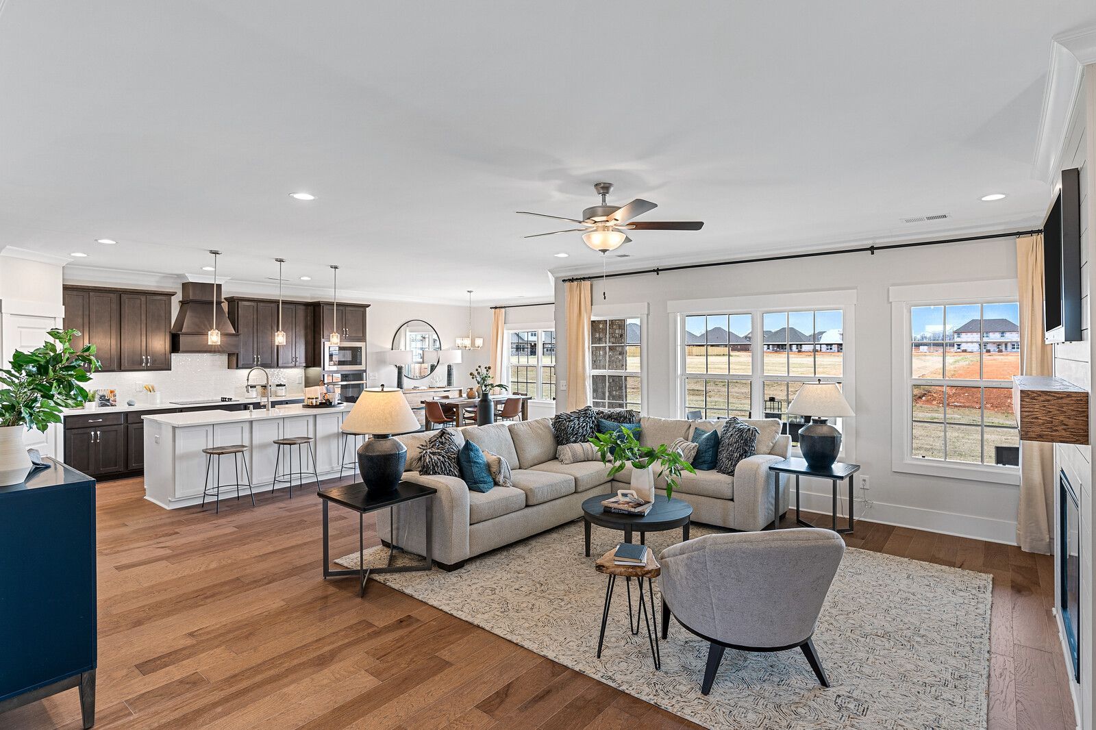 Pikes Ridge Model Home Living and Kitchen Area