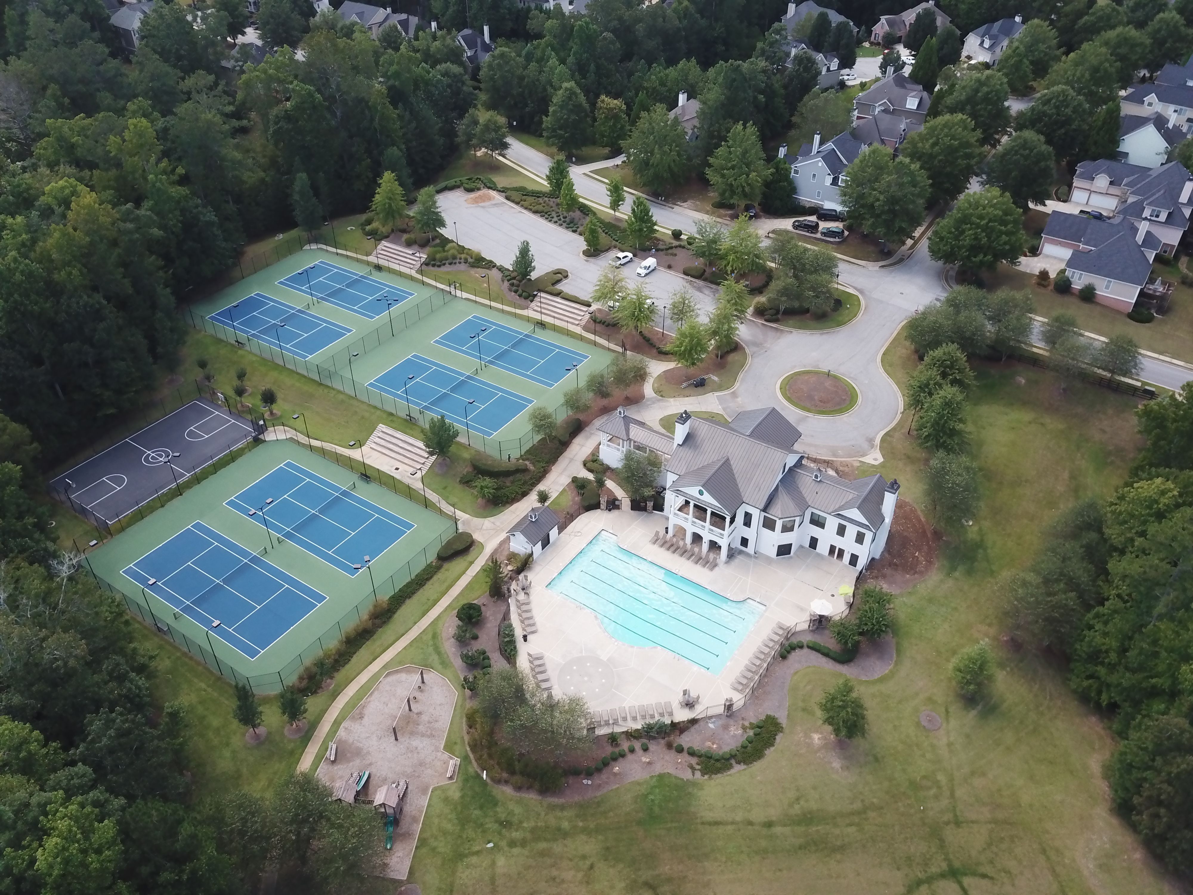 Pool and Tennis Courts