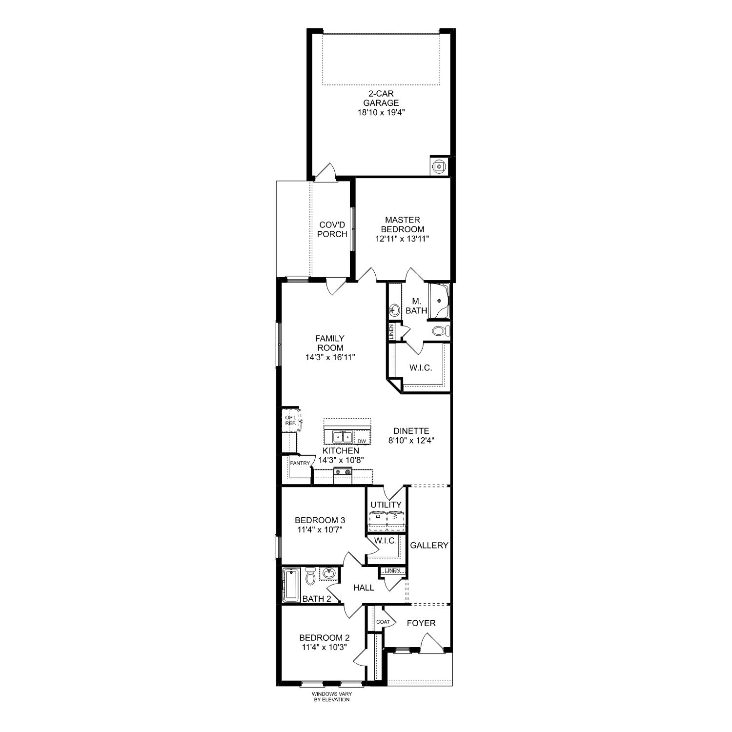 The Camilla B Townhome Exterior Unit Floor Plan