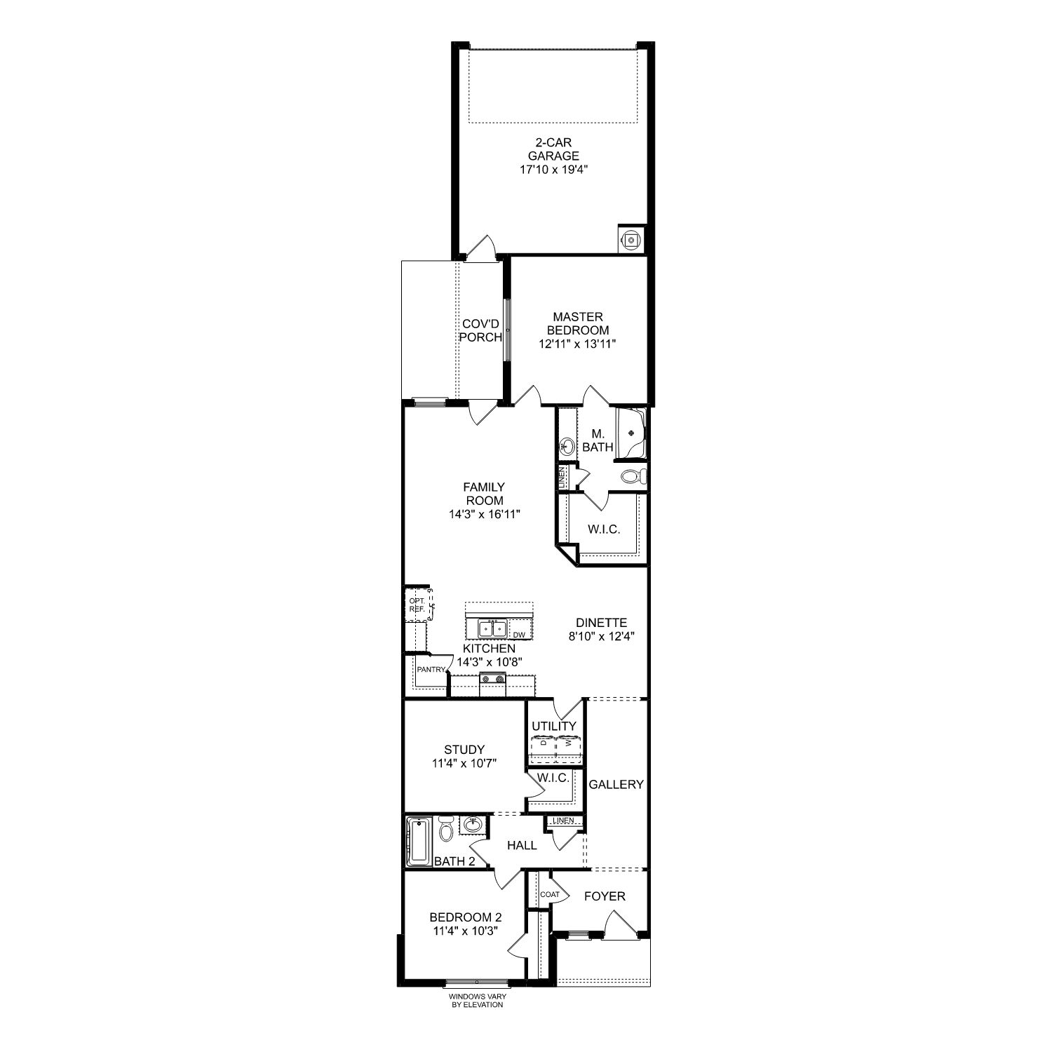The Camilla B Townhome Interior Unit Floor Plan