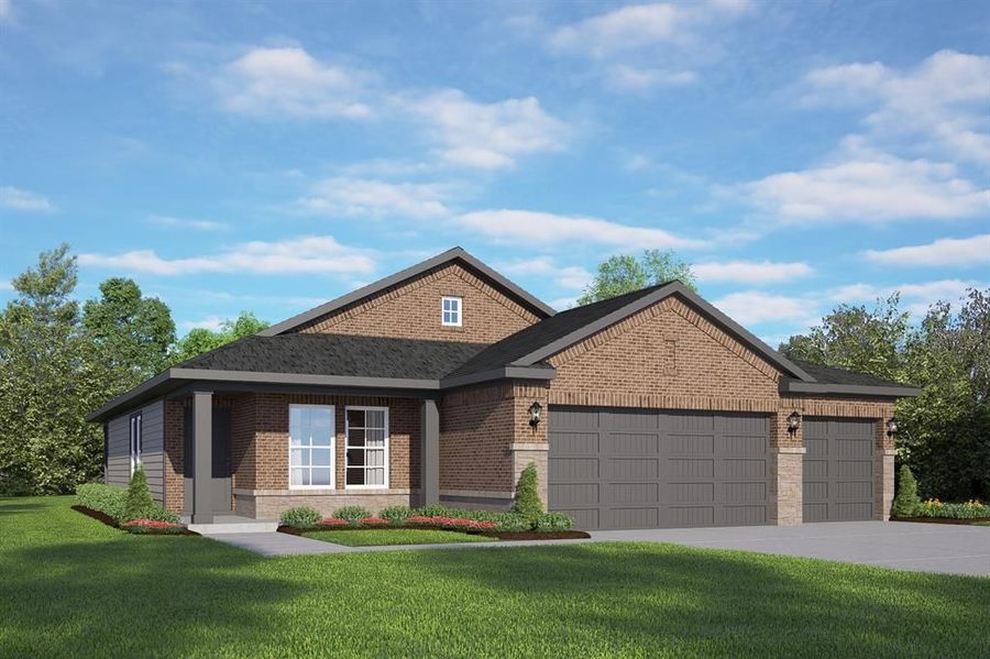 The Costa C with 3-Car Garage by Davidson Homes LLC in Houston TX