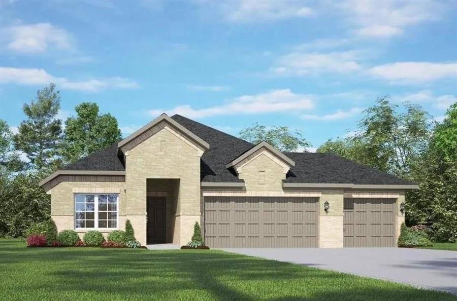 The Acadia B with 3-Car Garage by Davidson Homes LLC in Houston TX