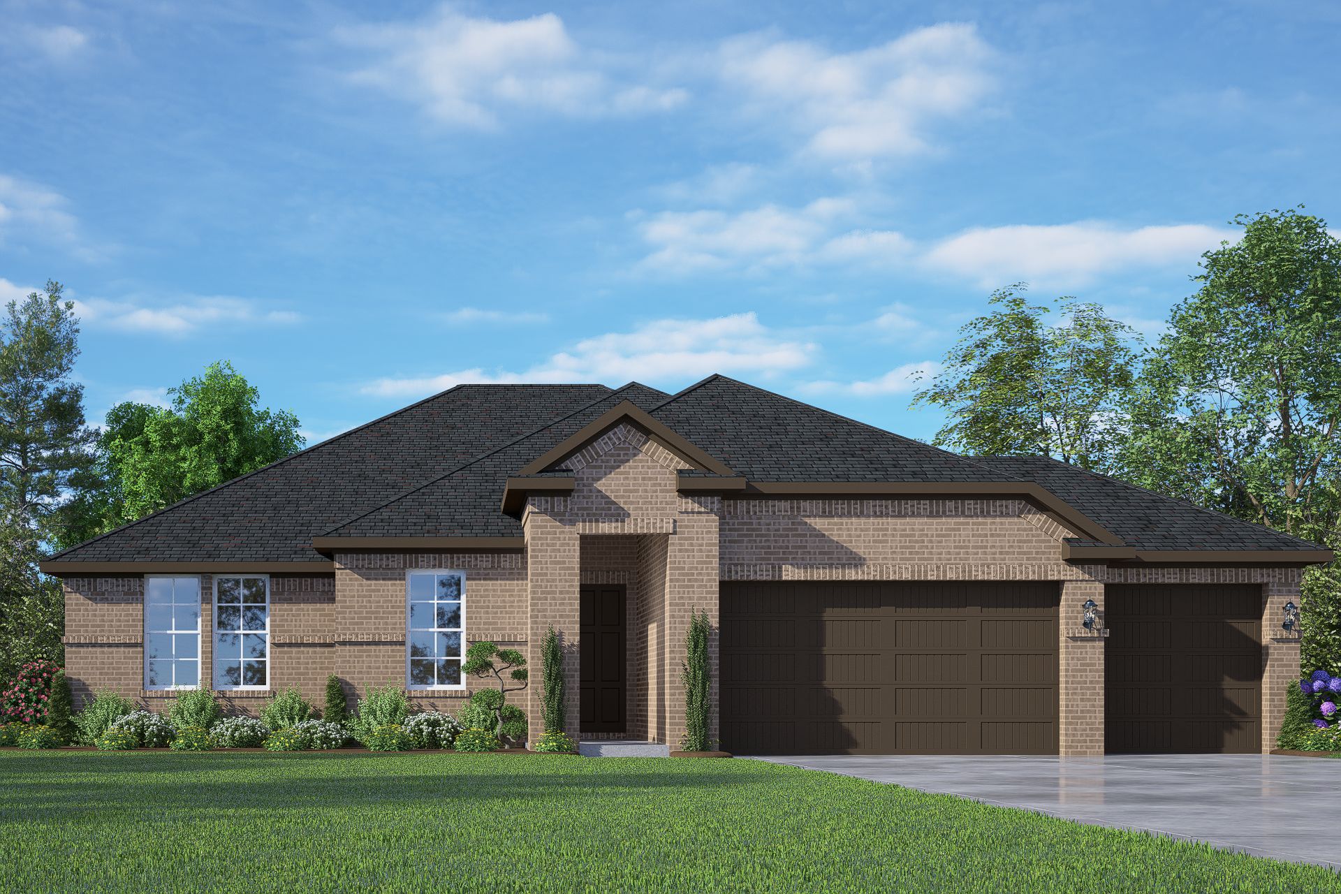 The Edward A with 3-Car Garage