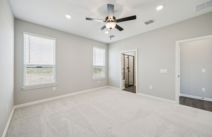 Spacious primary suite